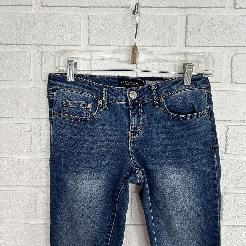 Aeropostale Jegging Womens 6 Short Blue 5 Pocket Denim